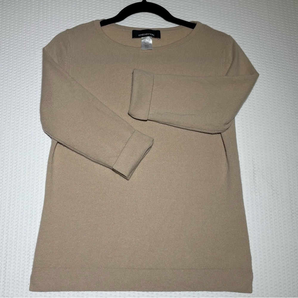 Jones NY 100% cashmere pullover sweater women’s small preppy academia old money
